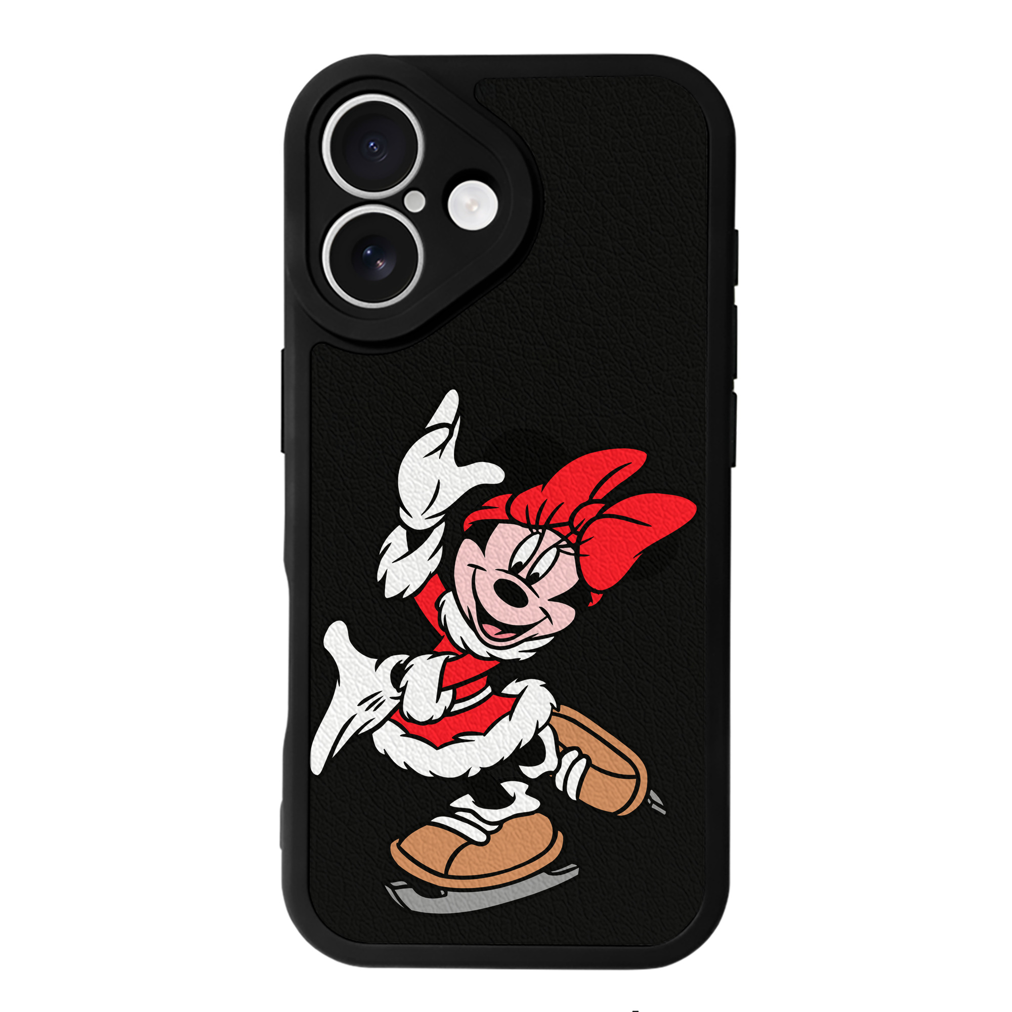 （画像用） ミッキーマウス Mickey Mouse 【iPhone 16シリーズ対応】シリコンスマホケース（レザー調） 材質：シリコン